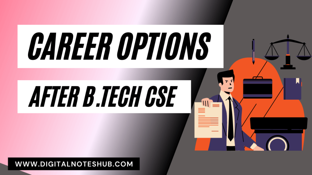 what are the career options after btech cse
