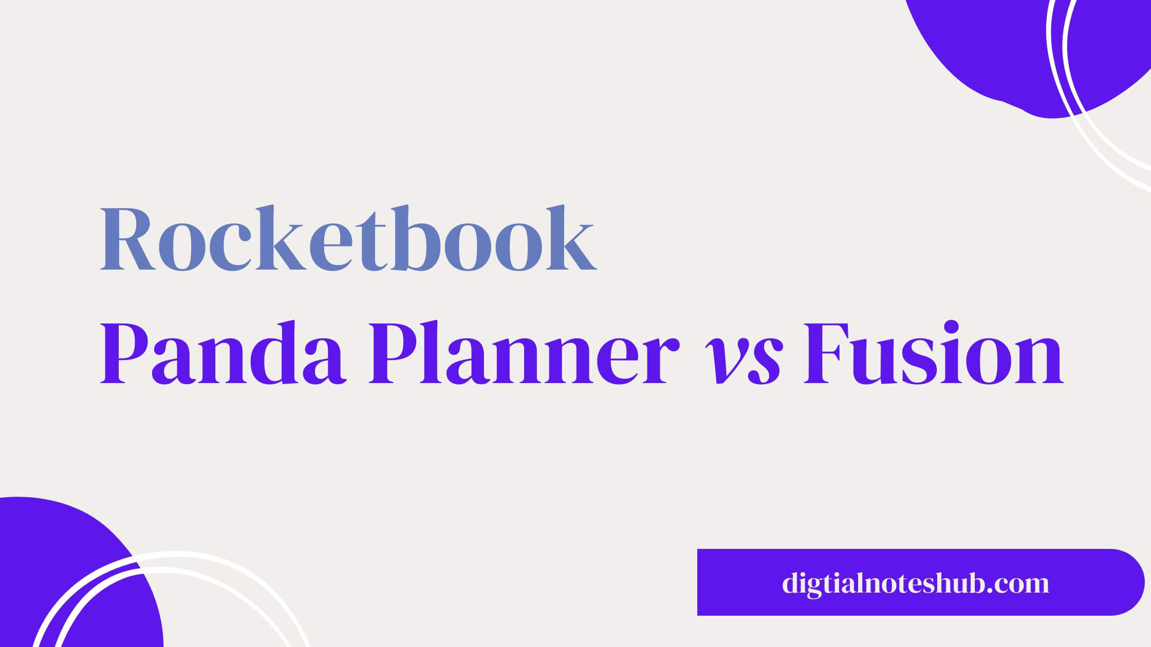 Rocketbook panda planner vs fusion